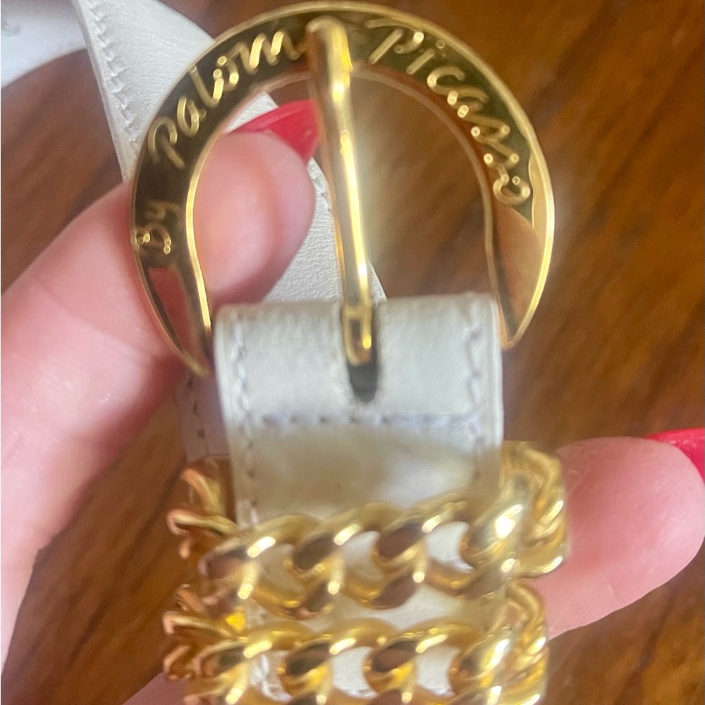Vintage Paloma Picasso white/Cream Belt